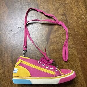 Vintage Jordache Colorblock Sneaker‎ Purse Bag Pink Yellow Teal